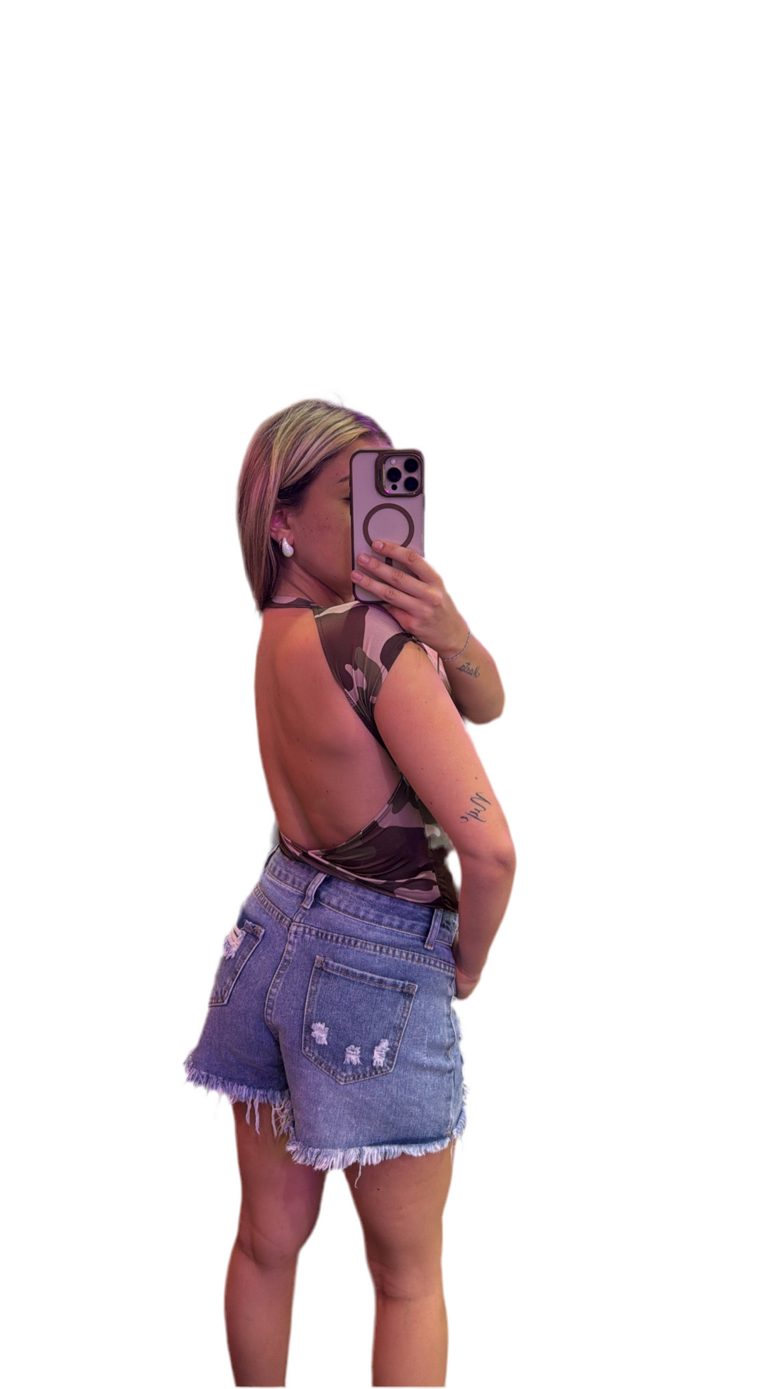 T-SHIRT MILITARY OPEN BACK